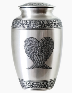 Guardian Wings Silver Pewter Cremation Urn