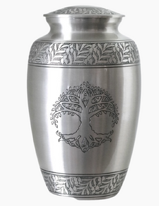 Tree of Life Silver Pewter Cremation Urn